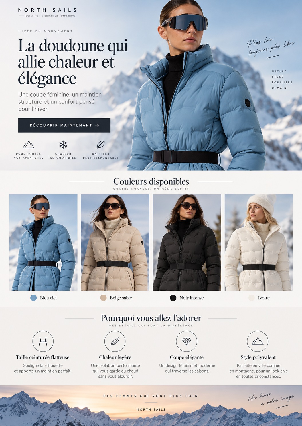 Parka Aurora — Coupe Cintrée à Capuchon Amovible