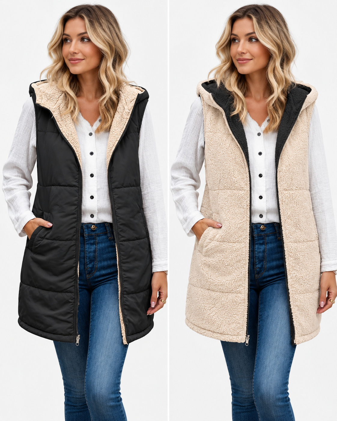 Québélya ReversaChic™ – Gilet Douillet et Polyvalent