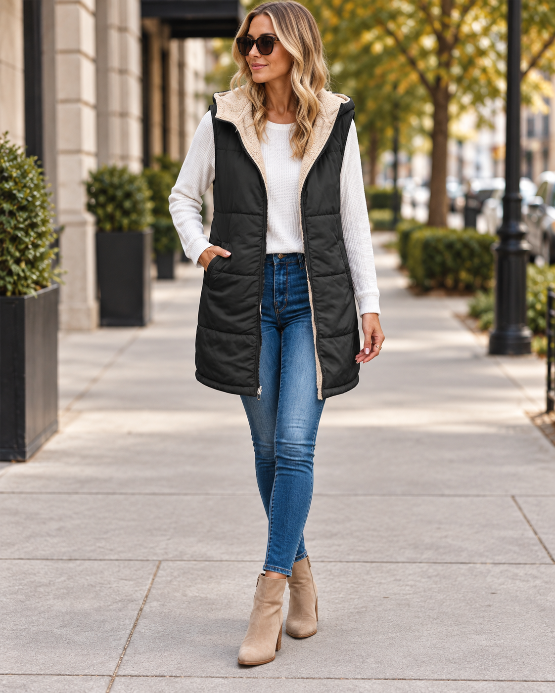 Québélya ReversaChic™ – Gilet Douillet et Polyvalent