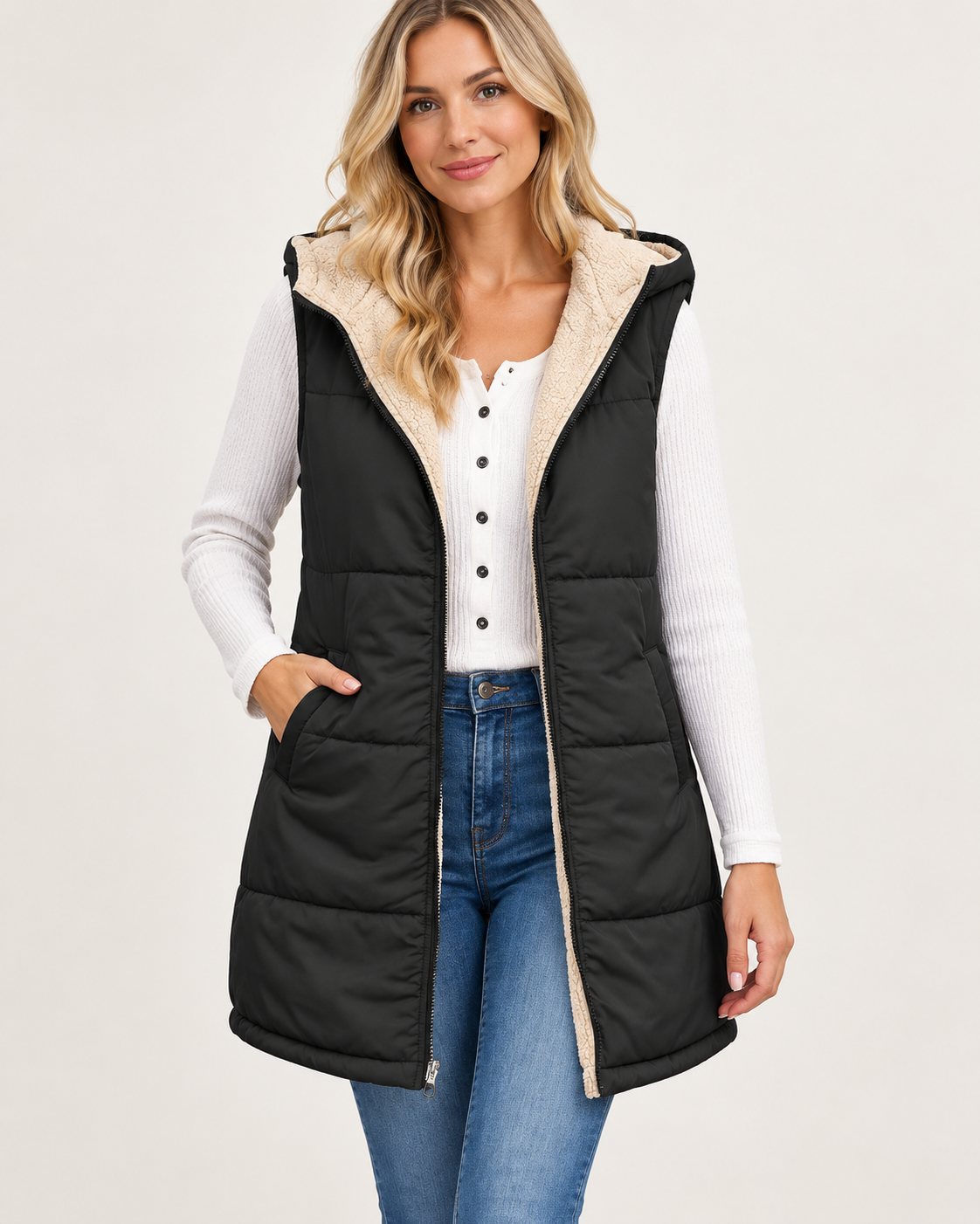 Québélya ReversaChic™ – Gilet Douillet et Polyvalent