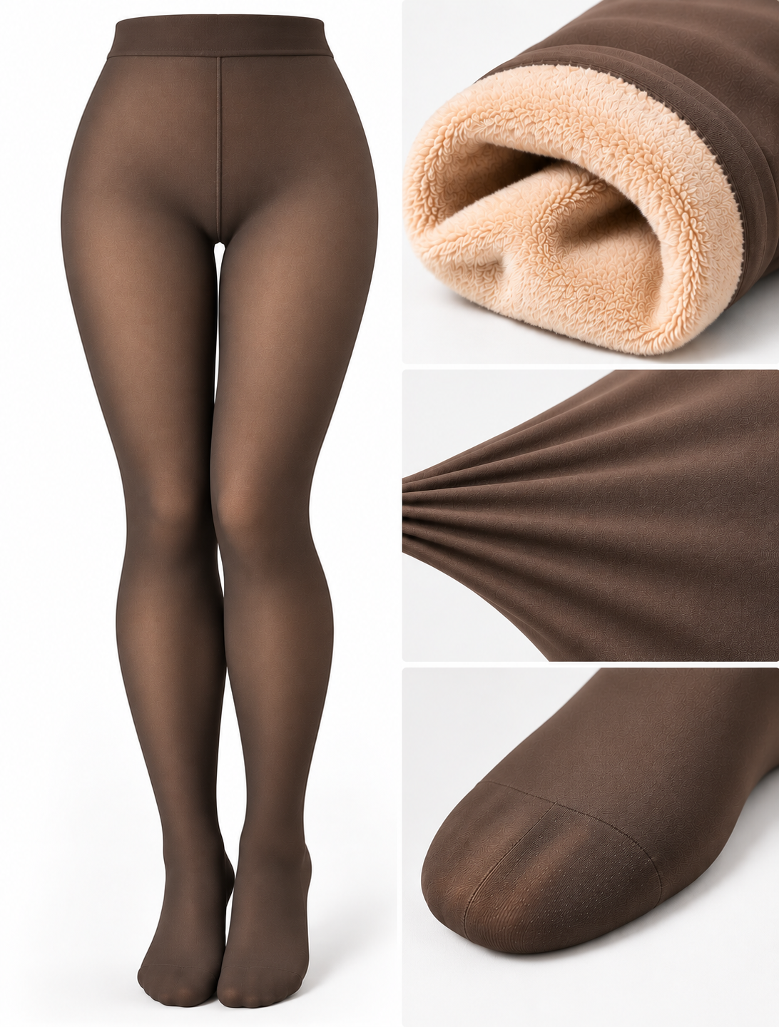 Collant Thermique Polaire Effet Transparent - Confort -30°C