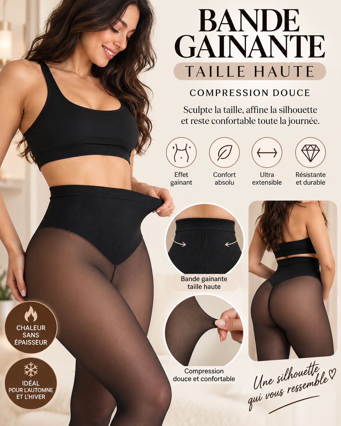 Bande gainante taille haute
